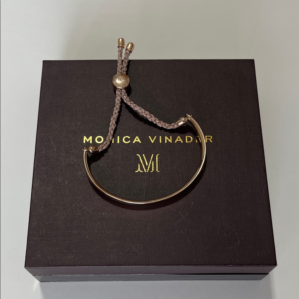 Monica Vinader Rose Gold Adjustable Bangle